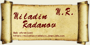 Miladin Radanov vizit kartica